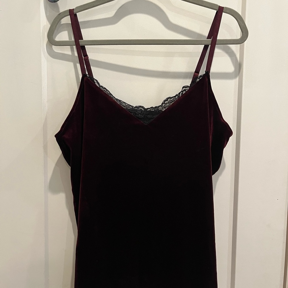 Velvet lace cami tank